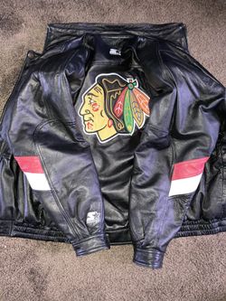 Blackhawks x Starter leather jacket
