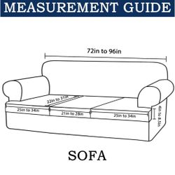 GAMUKAI 4 Pieces Sofa Covers Stretch Couch Covers for T Cushion Sofa Slipcovers 