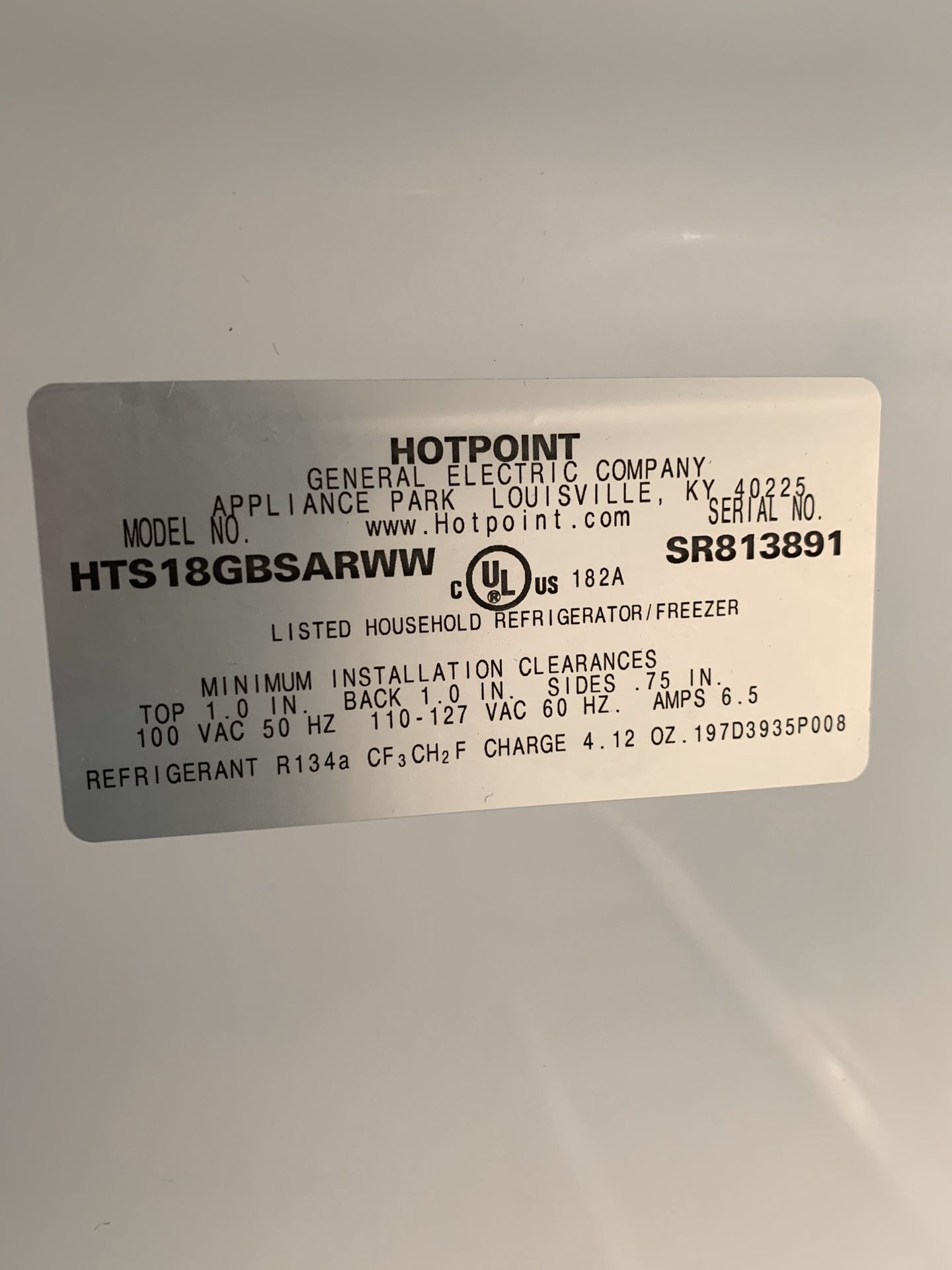 Ge Hotpoint 18 2 Cu Ft Top Freezer Refrigerator Hts18gbsarww For Sale In Austin Tx Offerup