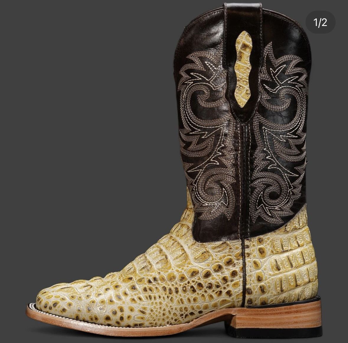 Caimán Neck Cowboy Boots 