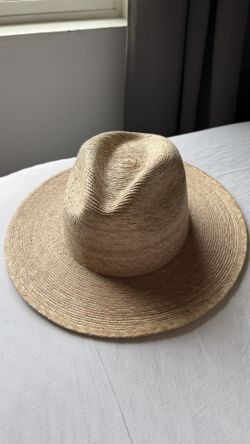 Premium Boho Natural Straw Fedora Hat - Size L