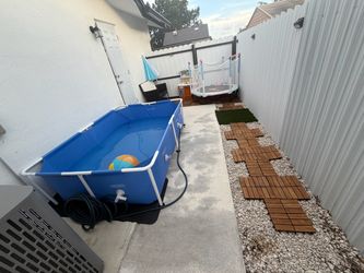 Piscina con cover y mangera