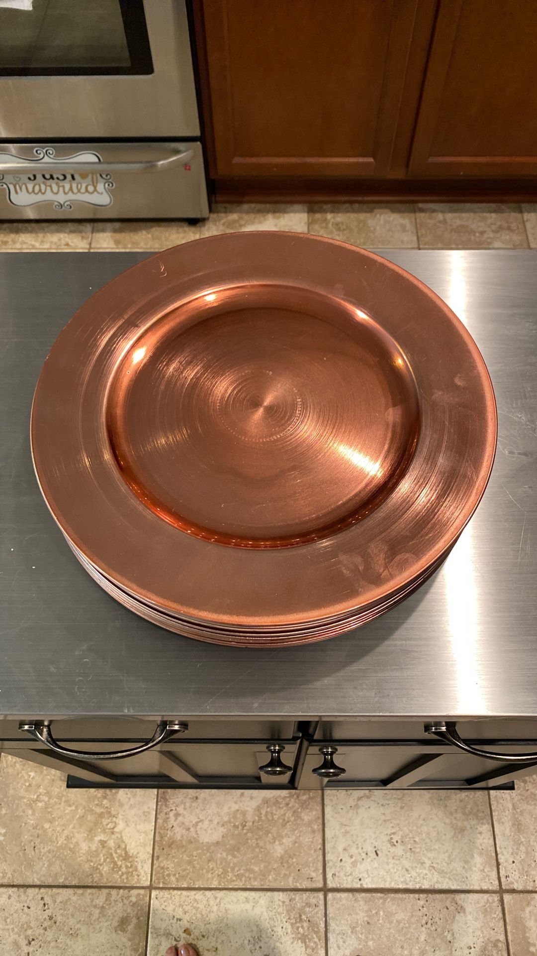 Rose Gold Large Dinner Server
