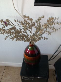 Colorful And Beautiful Golden Flowers Vase