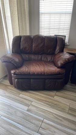 Leather Love Seat