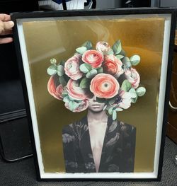 Marmont Hill Floral Portrait Framed Wall Art – 18x24”
