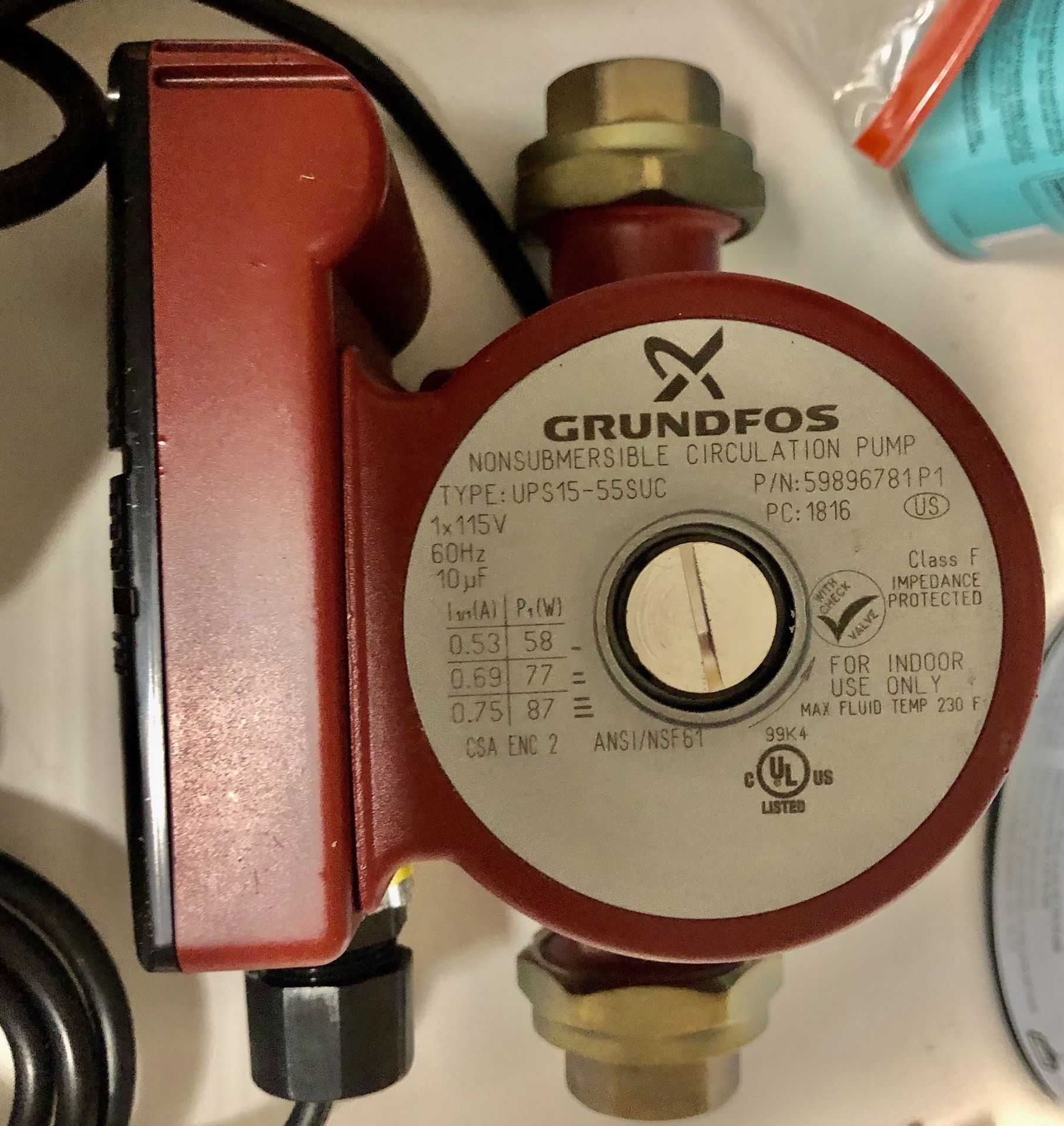 Hot Water Heater Circulation Pump