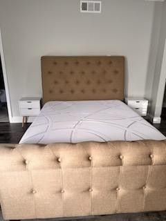 Queen Size Bed Frame with Mattress 