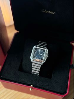 Cartier Santos Medium Blue Dial Like New