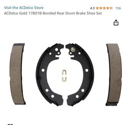 ACDelco Gold 17801B Bonded Rear Drum Brake Shoe Set