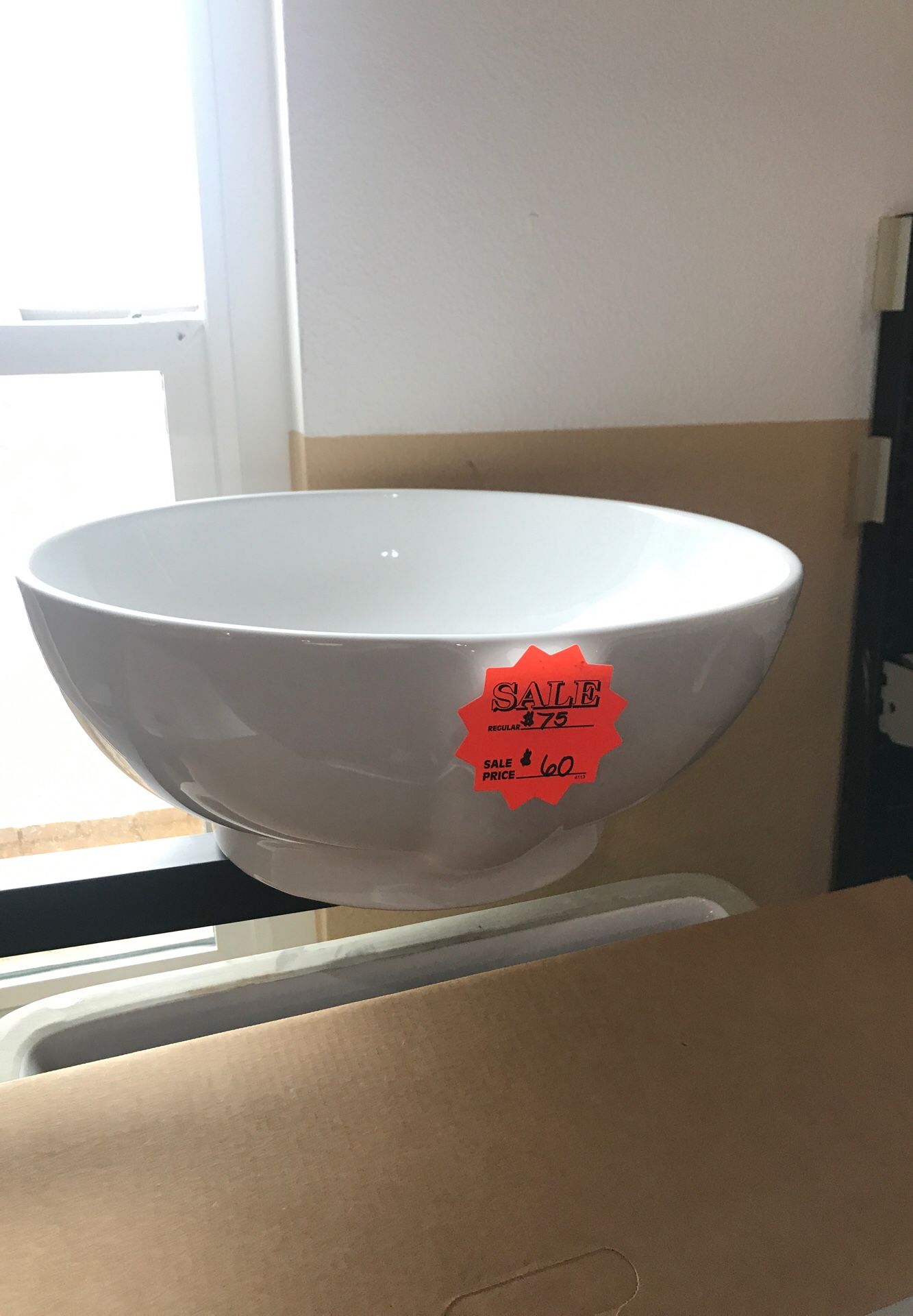 Bathroom top mount sink