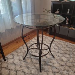 Glass pub table