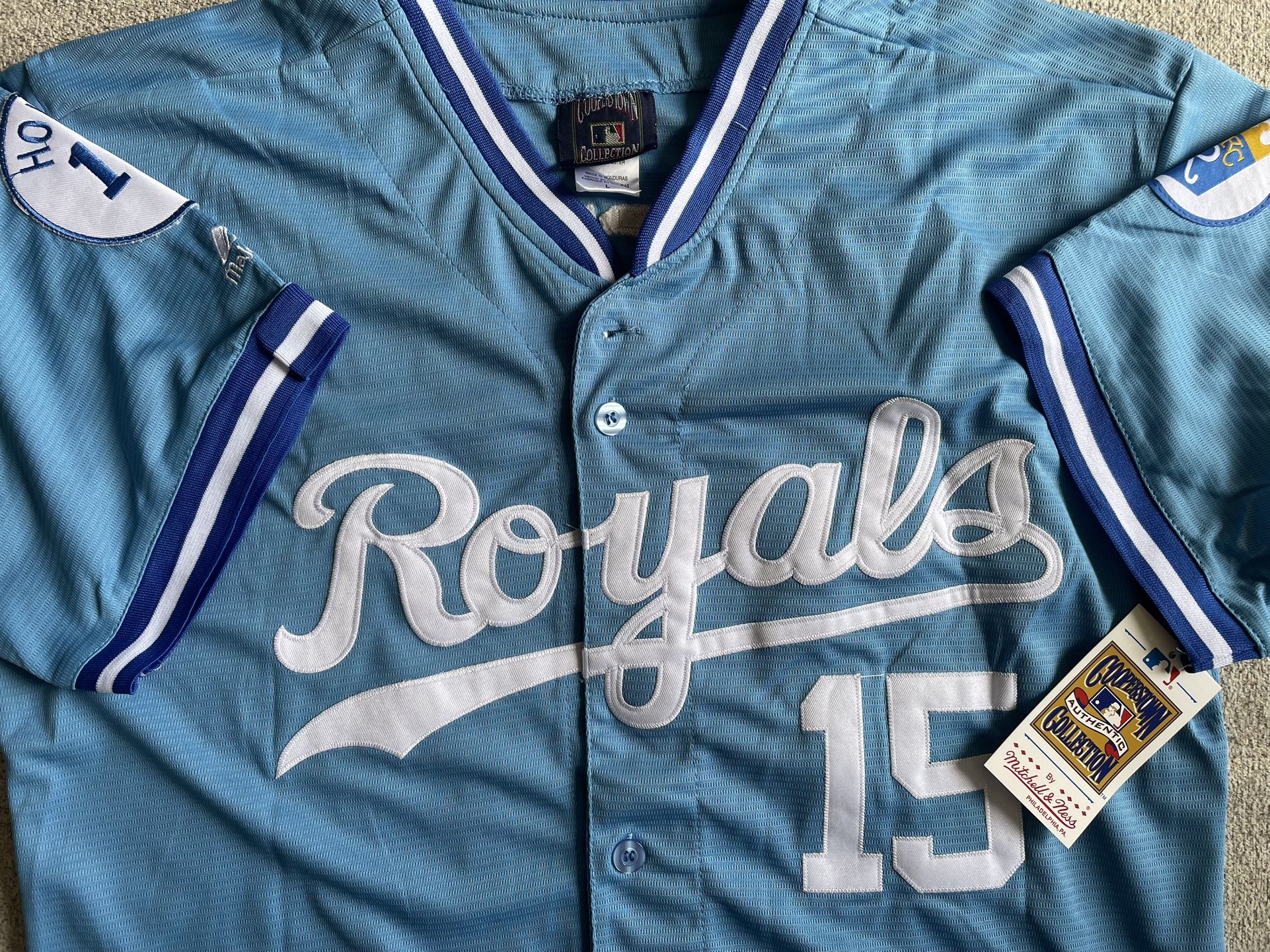 Kansas City Royals Throwback Retro Jersey Men’s Large Carlos Beltran