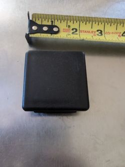 Free black Plastic end caps for 2" square tubing - press in