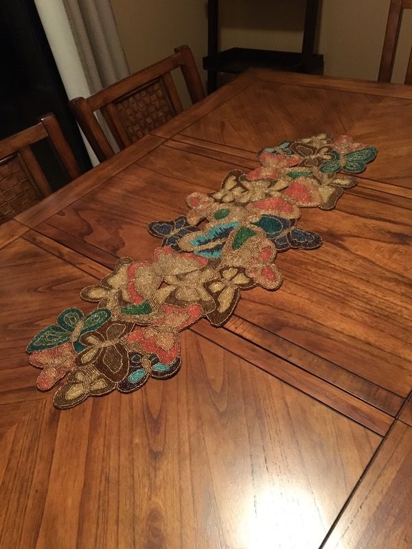 Pier 1 beaded butterfly table runner for Sale in Dearborn Heights, MI