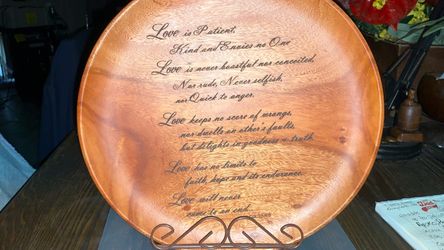 Koa Platter “Love is Palient”