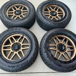 20” KMC Wheels W/ Falken AT3 33” 6 Lug Chevy $950obo
