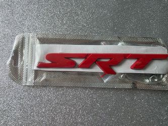 SRT Red Metal Car Badge Emblem