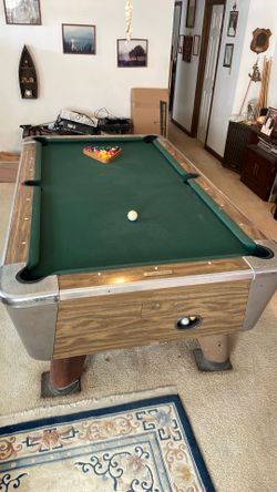 Pool table bar size coin op