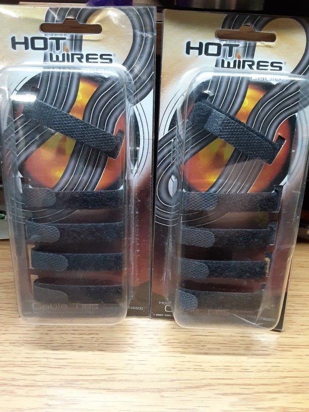 Hot Wires Cable Ties Hook And Loop . 6 Ties Per Pack