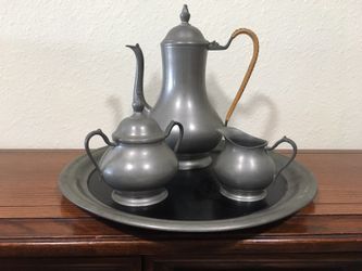 Antique Pewter Tea Set