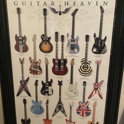 Large framed Guitar Heaven Poster