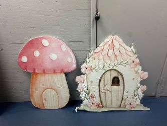 Fairy Garden Cutout Decorations Set of 2