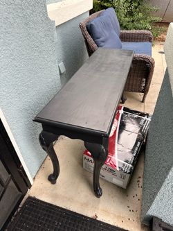 Black console table couch table Bench