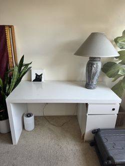 White IKEA Desk 