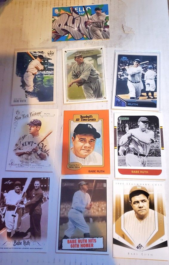 Lot Of 20 Random BABE RUTH NY YANKEES BASEBALL CARDS ALL FOR $20
