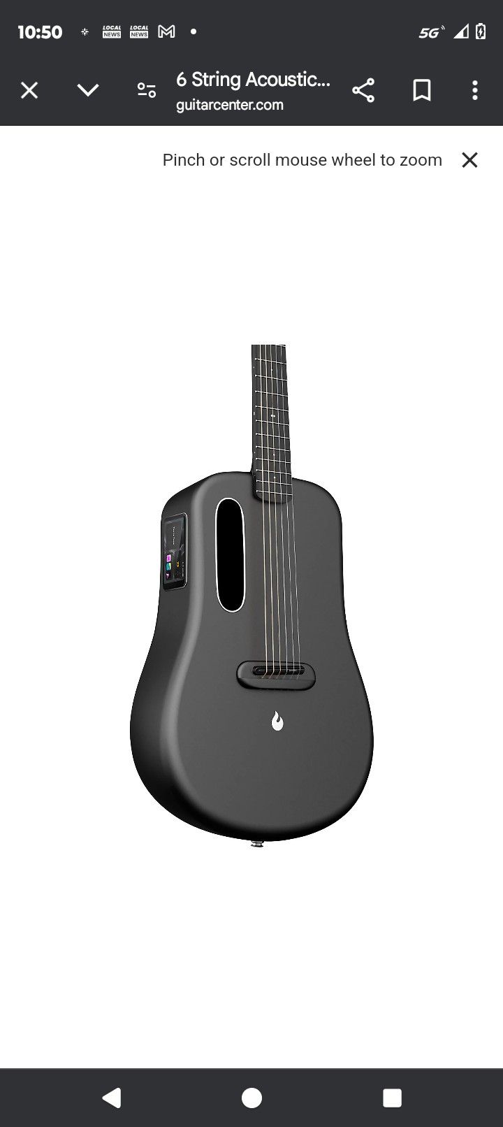 LAVA MUSIC ME 3 38" Acoustic-Electric Guitar With Space Bag Space Grey