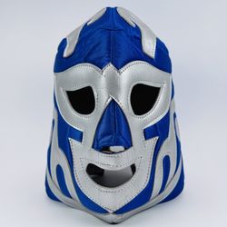 Hurancan Ramirez Mexican Lucha Libre Adult Luchador Wrestling Blue Silver Mask