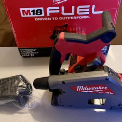 Milwaukee M18 FUEL 18V Lithium-Ion Cordless Brushless 6-1/2 in. Plunge Cut Track Saw (Tool-Only)