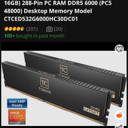 Team Group 32 Gig Ram Kit For Sale $250