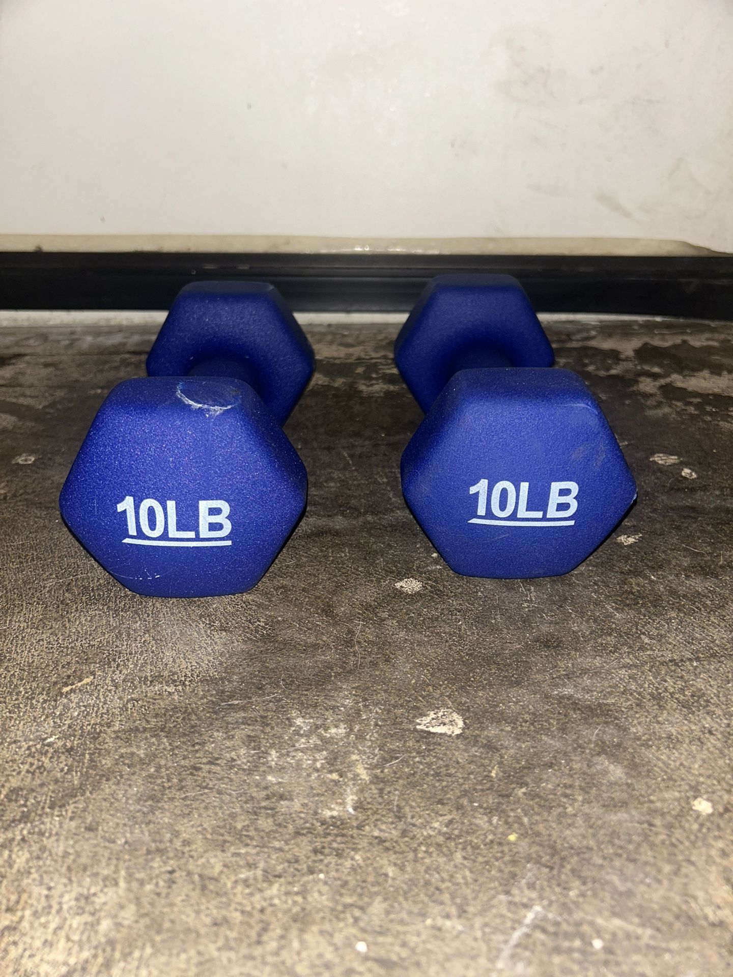 Two 10 Pound Neosporin Dumbbells