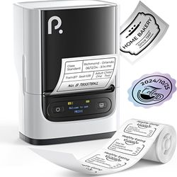 Label Maker Machine with Tape, Bluetooth Thermal Label Printer, Portable Sticker Printer Easy to Use for Office, Home, Business, Label Maker with 2'' 