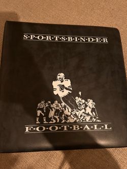 Football cards + binder