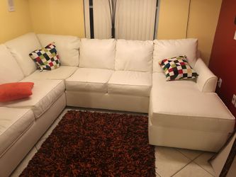 White living room sectional
