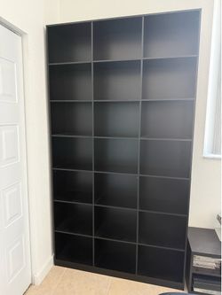 HOSTACK 86” Triple Wide Bookshelf – 7 Tier Bookcase with 21 Shelves – Black