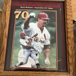 Vintage MLB Mark McGwire King Of Swings Rookie Collector Plate  Boston Red Sox Cardinals 