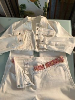White Denim Jacket/ Jeans