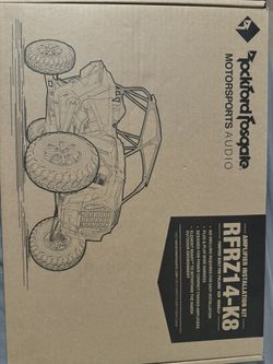 Rockford Fosgate RFRZ14-K8 Amp kit & mounting plate for select Polaris RZR UTVs