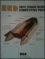 Vintage Zodiac ZED 31 Inflatable Boat 3.1 Meters