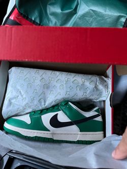 Nike Dunk Low Green and White Sneakers