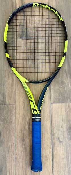 BABOLAT PURE AERO STRUNG Tennis Racquet! 4 1/4! RAFAEL NADAL! BABOLAT RPM BLAST!