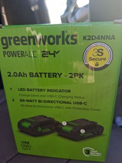 GREENWORKS 2.0 Ah Battery 2pk