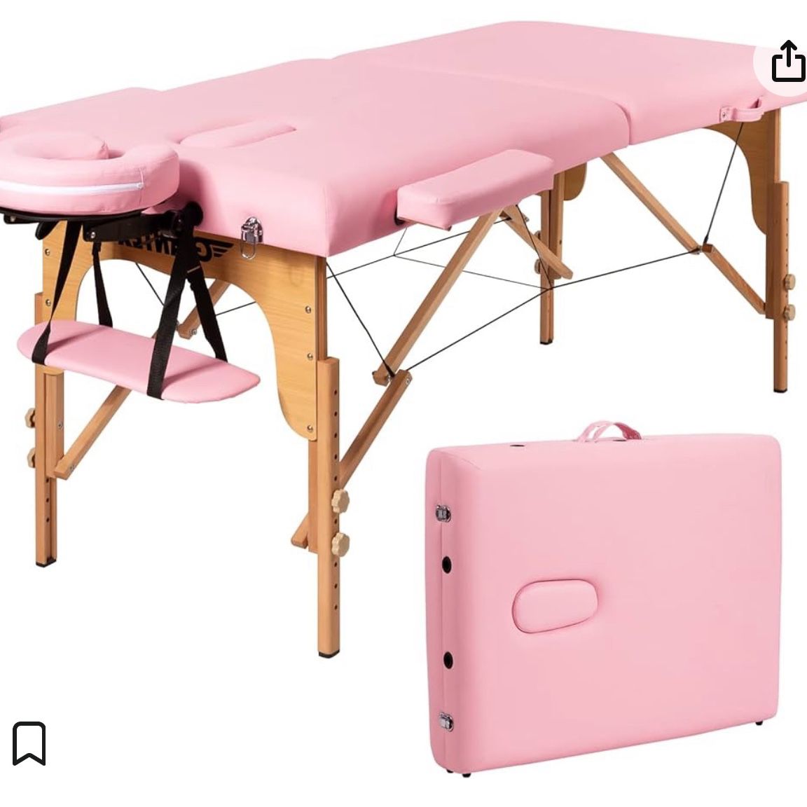 Portable Massage Table Lash Bed, Massage Bed Spa Bed Height Adjustable w/Face Cradle & Carry Case, Professional Facial Salon Tattoo Table for 
