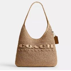 Coach tan Crochet Hobo Bag 
