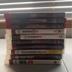 Lot Of 10 PS3 Games (Need For Speed, Sports Games, Etc.)