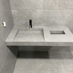 We are engaged in tile setting!